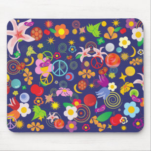 Boho floral mousepad