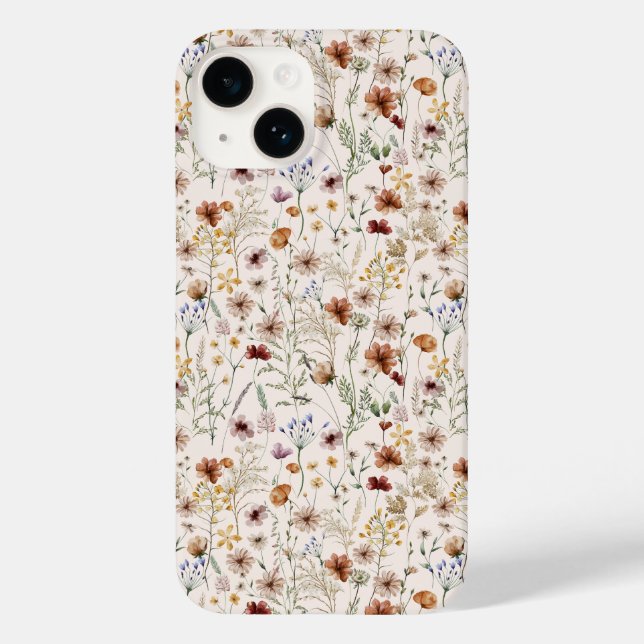 Boho Floral Muster iPhone / iPad Gehäuse Case-Mate iPhone 14 Hülle (Rückseite)