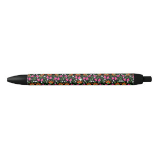 Boho Floral Orange Pink Black Green Kugelschreiber