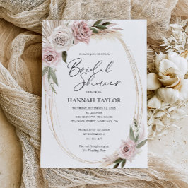 Boho Floral Pampas Grass Brautparty Einladung