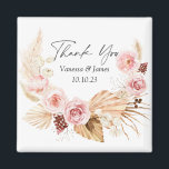 Boho Floral Pampas Grass Gastgeschenk Hochzeit Magnet<br><div class="desc">Boho Floral Pampas Grass Gastgeschenk Hochzeit Magnet</div>