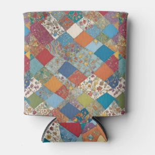 Boho Floral Patchwork Diamonds Dosenkühler