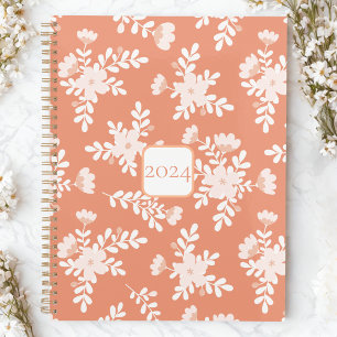 Boho Floral Peach & White Planer