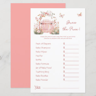 Boho Floral Pink Garden Baby Dusche Preis Rate