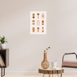 Boho Floral Poster