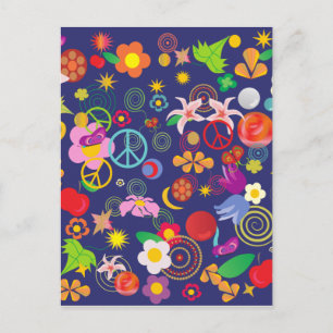 Boho floral postkarte