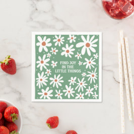 Boho Floral Quotes  Serviette