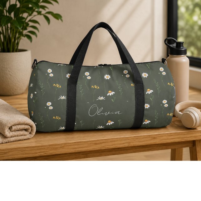 Boho Floral Rainbow Duffle Bag (Von Creator hochgeladen)