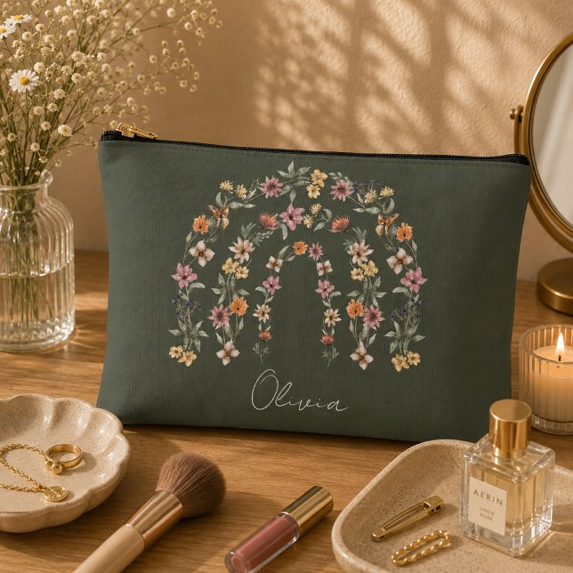 Boho Floral Rainbow Zubehörtasche (Von Creator hochgeladen)