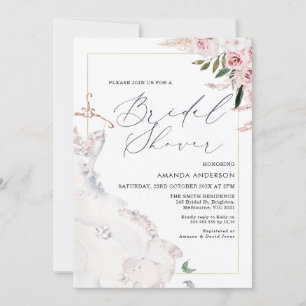 Boho Floral robe nuptiale nuptiale Invitation de d