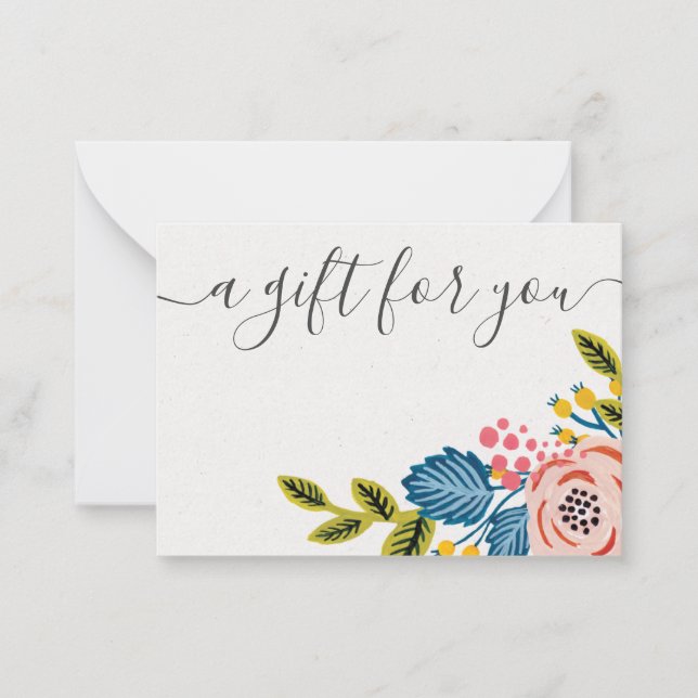 Boho Floral Small Business Geschenkgutschein Mitteilungskarte (Vorderseite)