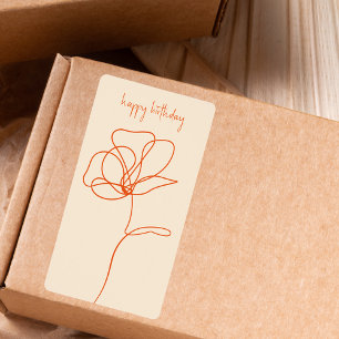 Boho Floral Stilvolles einfaches Happy Birthday La