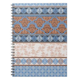Boho Floral Streifen: Ethnische Nahtlose Sammlung Notizblock