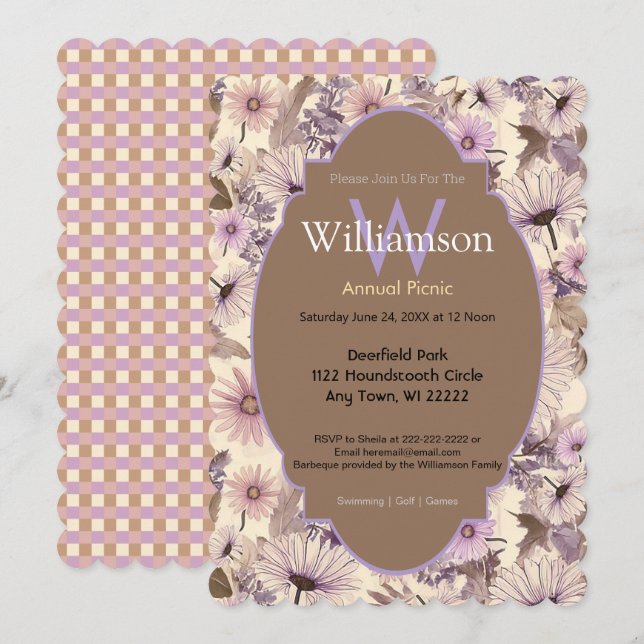 Boho Floral Summer Event Invitation (Devant / Derrière)