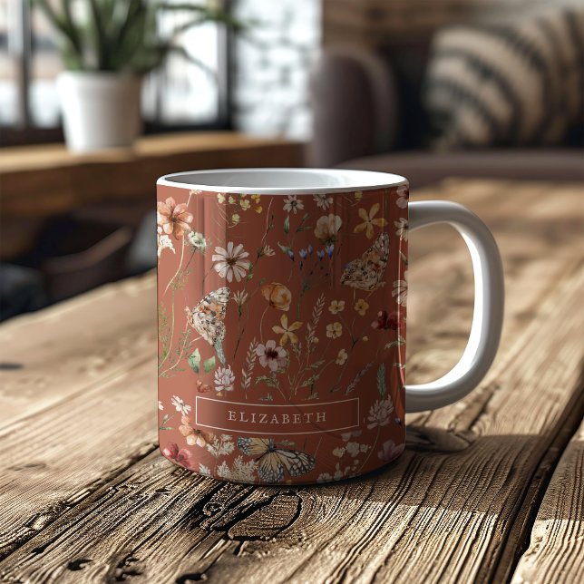 Boho Floral Tasse (Boho Floral Mug
)