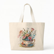 Boho Floral Teacup - Whimsikische Blume Kunstmuseu