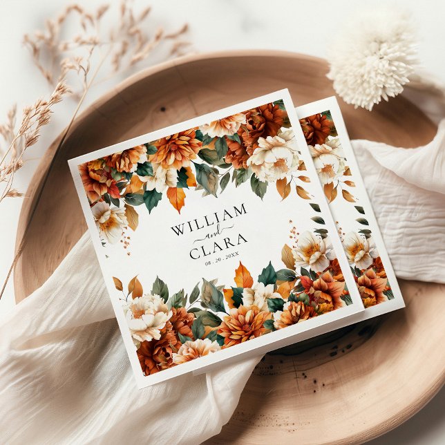 Boho Floral Terracotta Serviette (Von Creator hochgeladen)