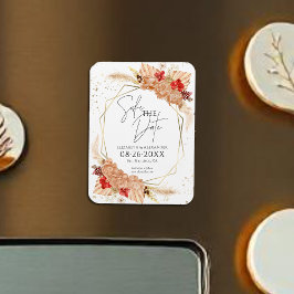 Boho Floral | Terracotta Wedding Save the Date Magnet