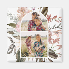 Boho Floral Two Foto Magnet