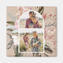 Boho Floral Two Foto Magnet