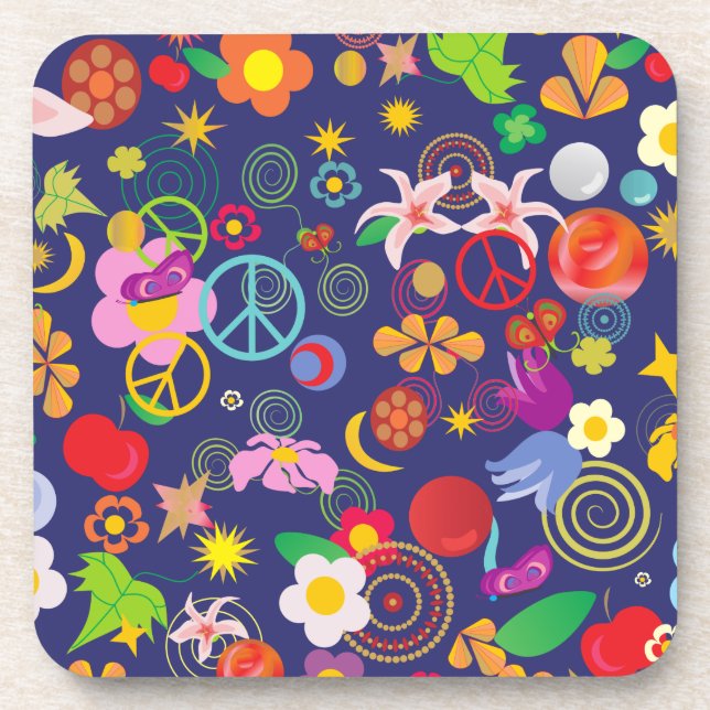 Boho floral untersetzer (Vorderseite)