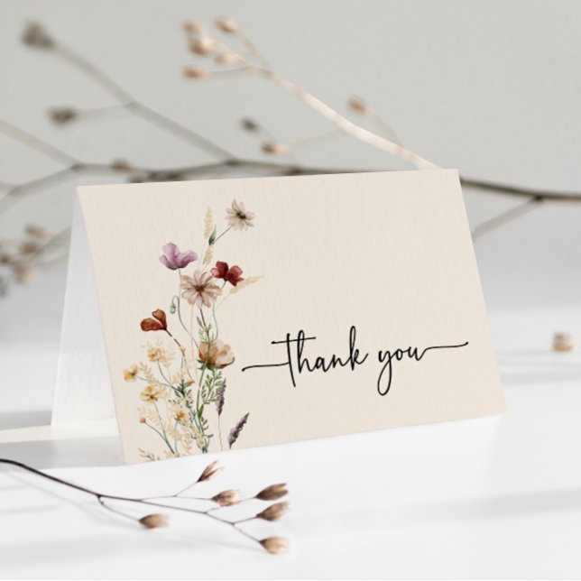Boho Floral Vielen Dank Card Dankeskarte (Boho Floral Thank You Card
)