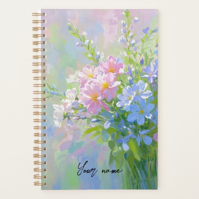 Boho Floral violet rose vert (Devant)