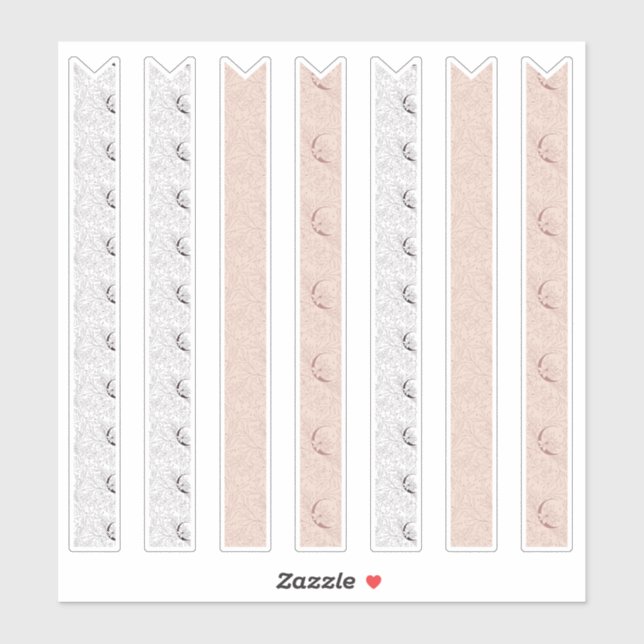 Boho Floral Washi Tape Planner Aufkleber (Blatt)