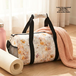 Boho Floral Watercolor Duffle Bag