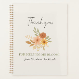 Boho Floral Watercolor Lehrer Vielen Dank Planer
