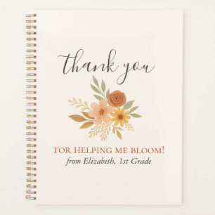 Boho Floral Watercolor Lehrer Vielen Dank Planer