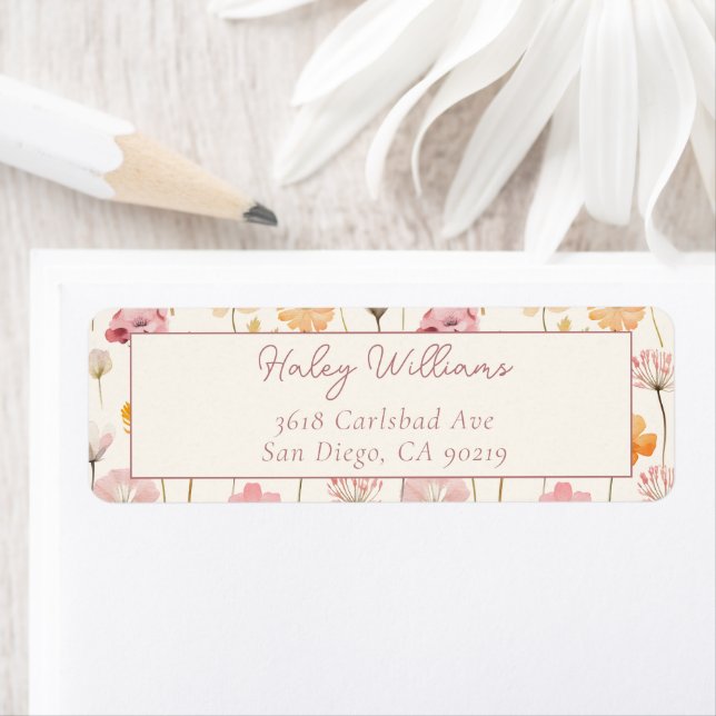 Boho Floral Watercolor Wildblume (Insitu)