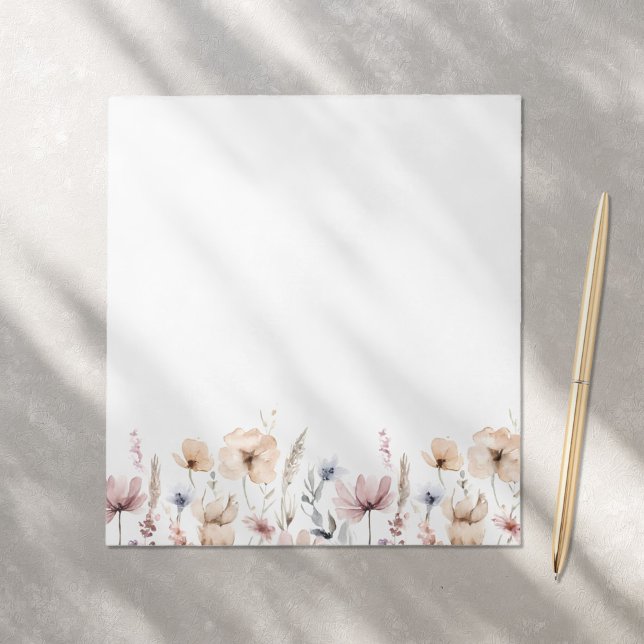 Boho Floral Watercolor Wildblume Notizblock (Von Creator hochgeladen)