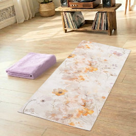 Boho Floral Watercolor  Yogamatte