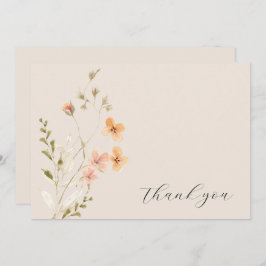 Boho Floral Wedding Danke-Card Dankeskarte