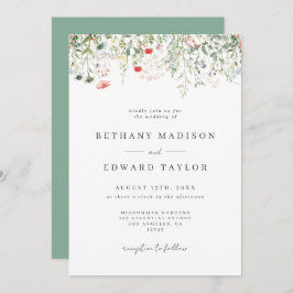 Boho Floral Wedding Einladung