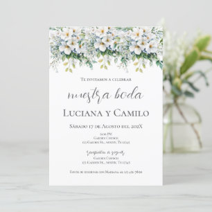 Boho Floral Wedding Einladung
