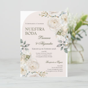 Boho Floral Wedding Einladung