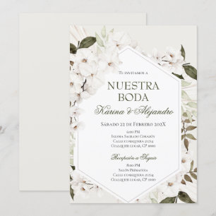 Boho Floral Wedding Einladung