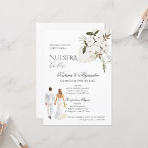Boho Floral Wedding Einladung