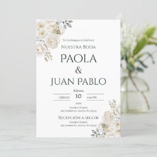 Boho Floral Wedding Einladung