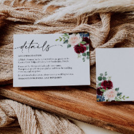 Boho Floral Wedding Enclosure Card Begleitkarte