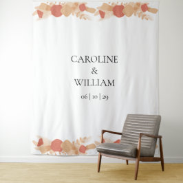 Boho Floral Wedding Foto Booth Backdropps Wandteppich