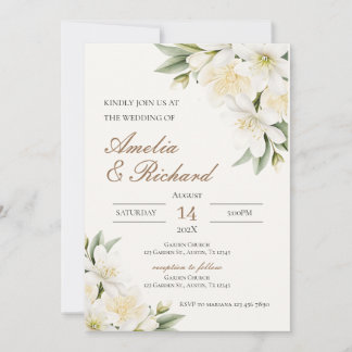 Boho  Floral  Wedding Invitation