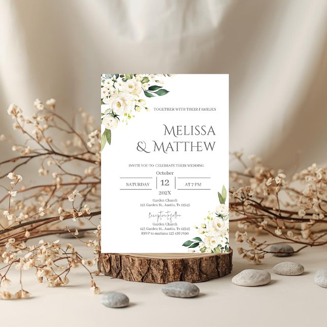 Boho Floral Wedding Invitation Einladung (Von Creator hochgeladen)