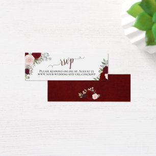 Boho Floral Wedding RSVP Online Card