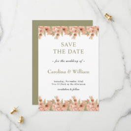 Boho Floral Wedding Save The Date