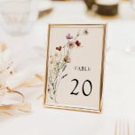 Boho Floral Wedding Table Number<br><div class="desc">This stylish & elegant wedding table card features gorgeous hand-painted watercolor wildflowers arranged as a lovely bouquet perfect for spring, summer, or fall weddings. Find matching items in the Boho Wildflower Wedding Collection.</div>