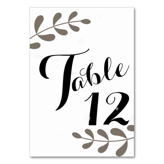 Boho Floral Wedding Tischnummer (Vorderseite)