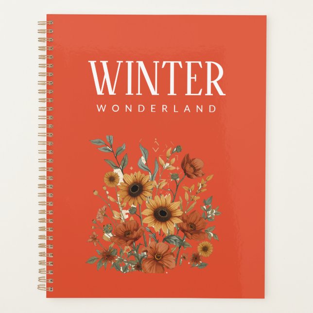 Boho Floral Weekly Planner | Terracotta Tones Planer (Vorderseite)